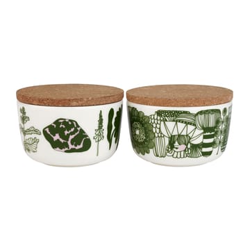 Elokuun Varjot bowl 2.5 dl 2-pack - White-green-pink - Marimekko