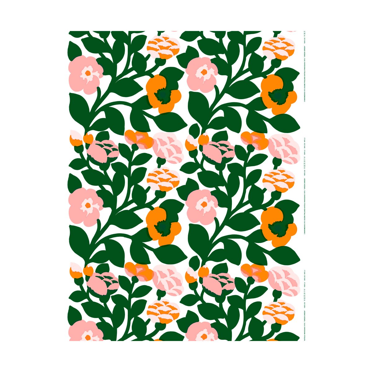 Marimekko Green green fabric Green-orange