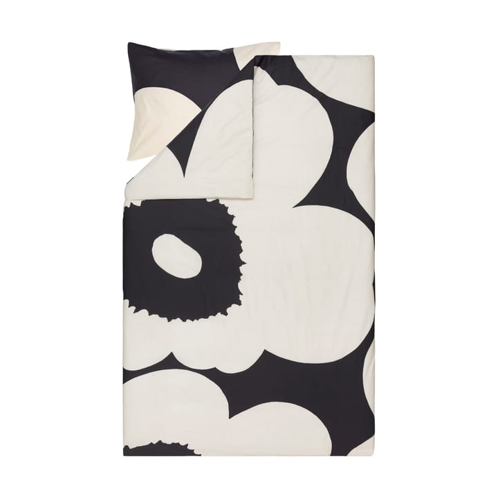 Iso Unikko duvet cover 150x210 cm - Charcoal-off white - Marimekko