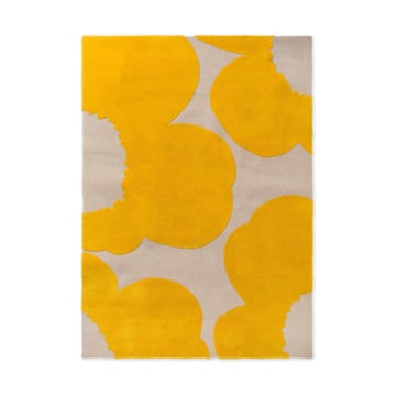 Iso Unikko wool rug Yellow, 140x200 cm