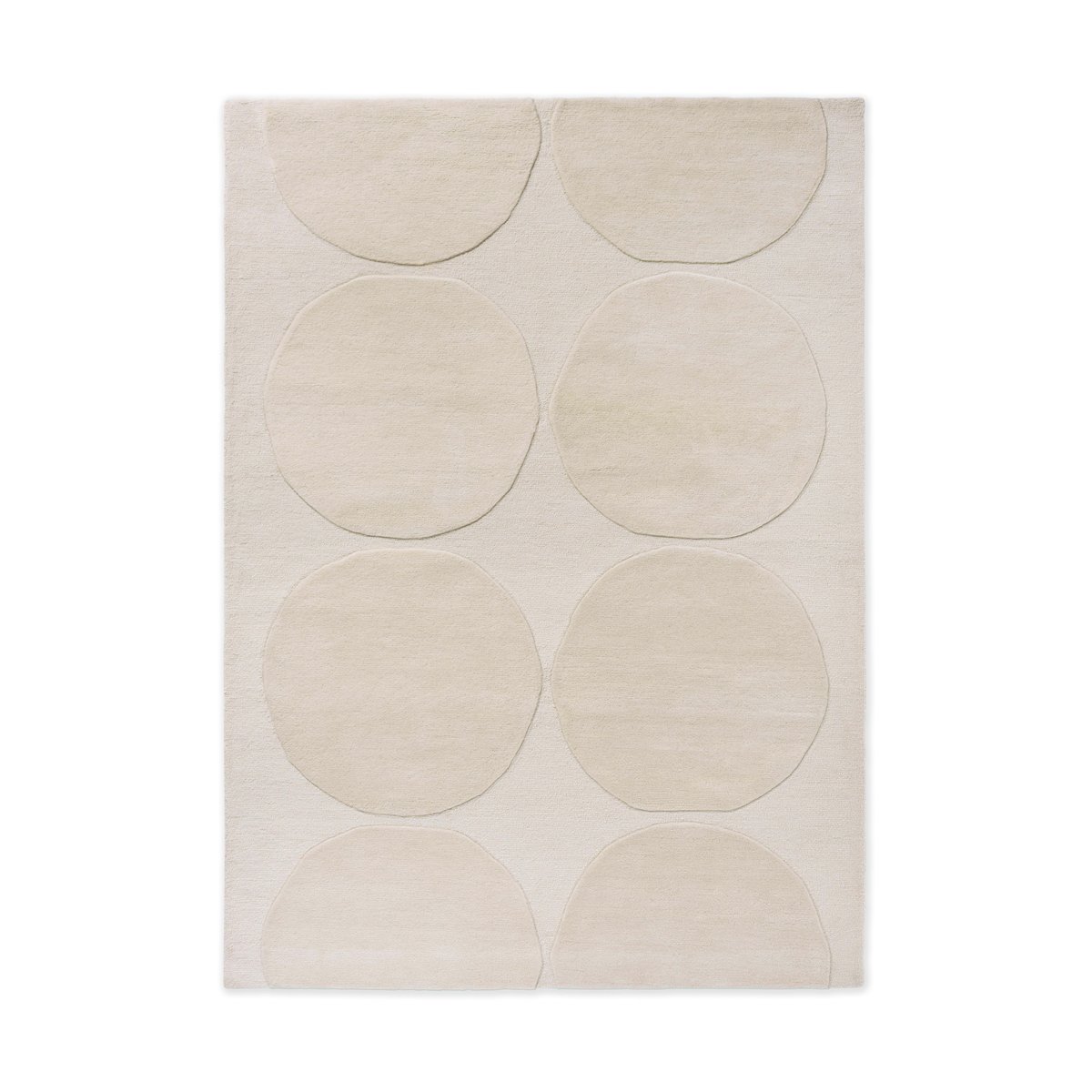 Marimekko Isot Kivet wool rug Natural white, 140x200 cm