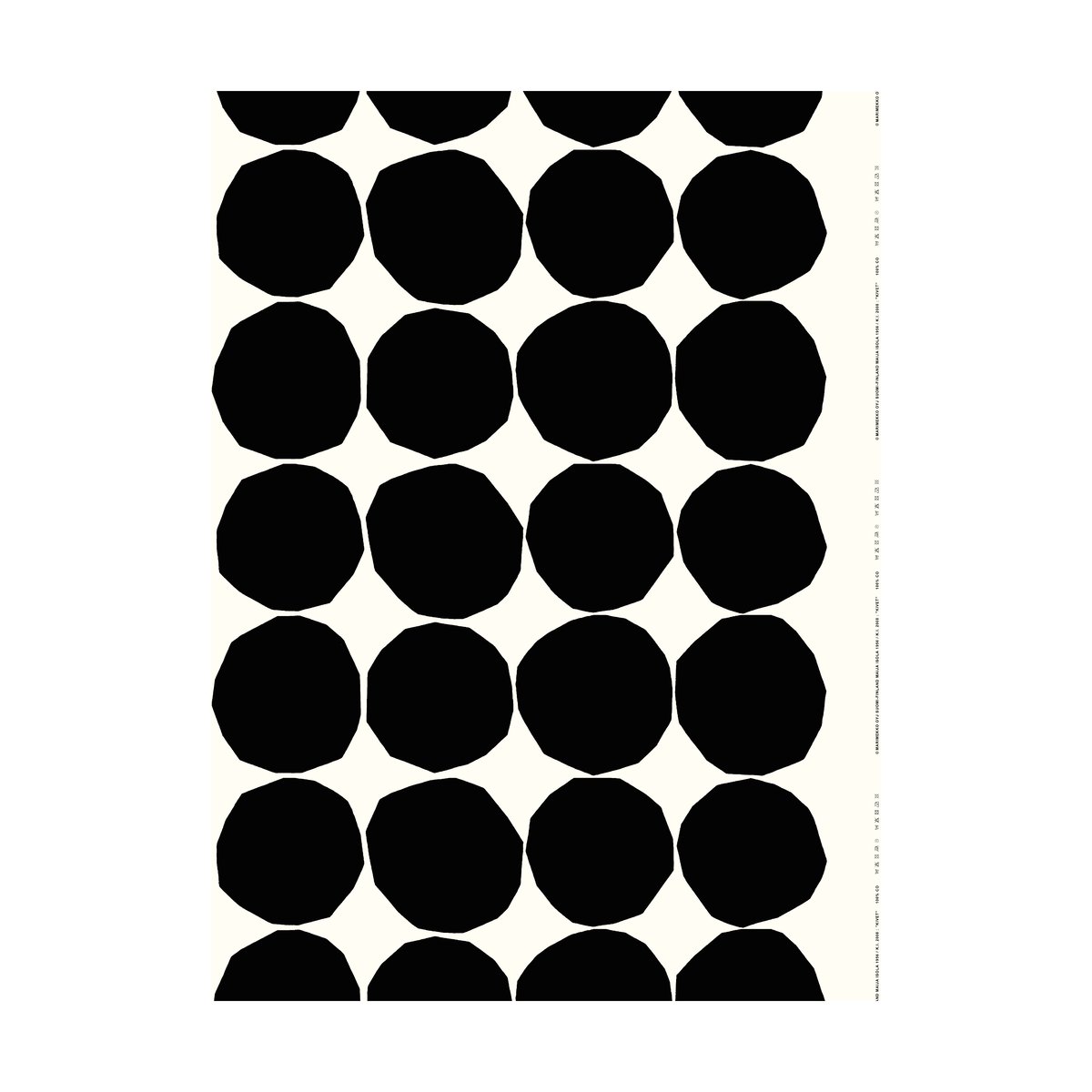 Marimekko Kivet fabric Black