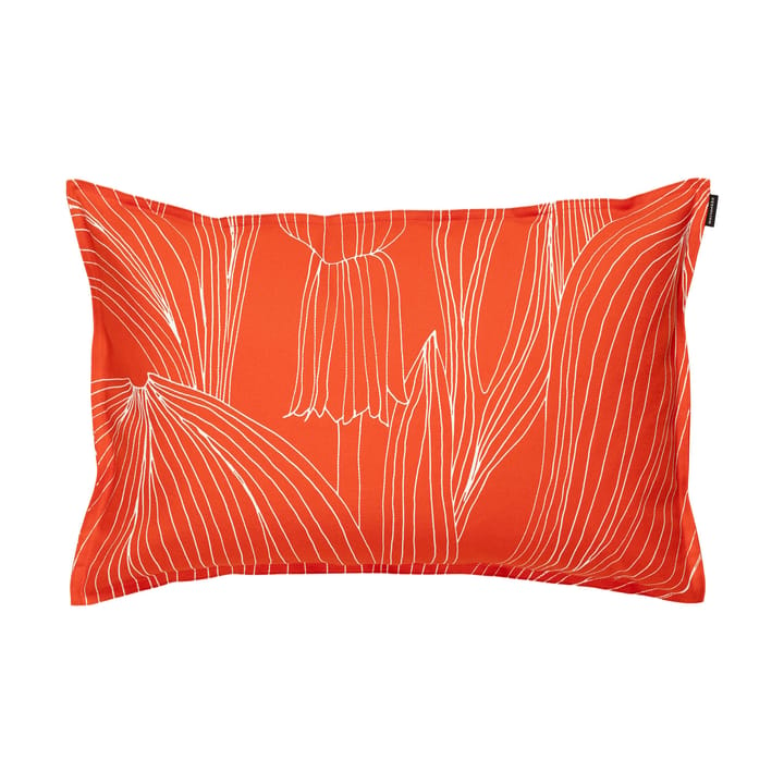 Kukat Puhkeavat cushion cover 40x60 cm - Tomato red-white - Marimekko