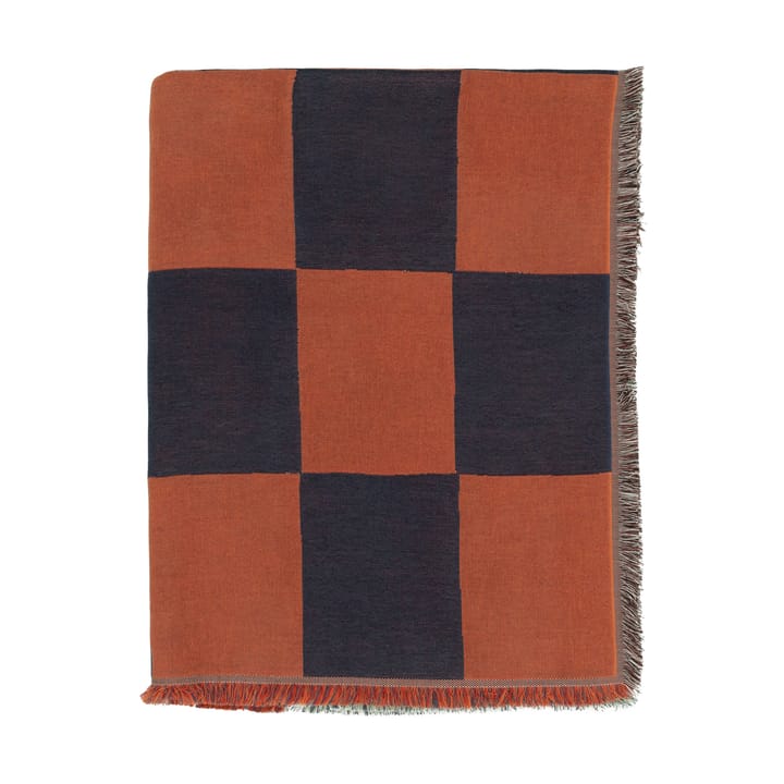 Kukko ja Kana throw 130x170 cm, Off white- dark blue-Orange red Marimekko