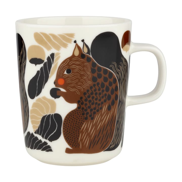 Kurre mug 25 cl - White-brown-green - Marimekko