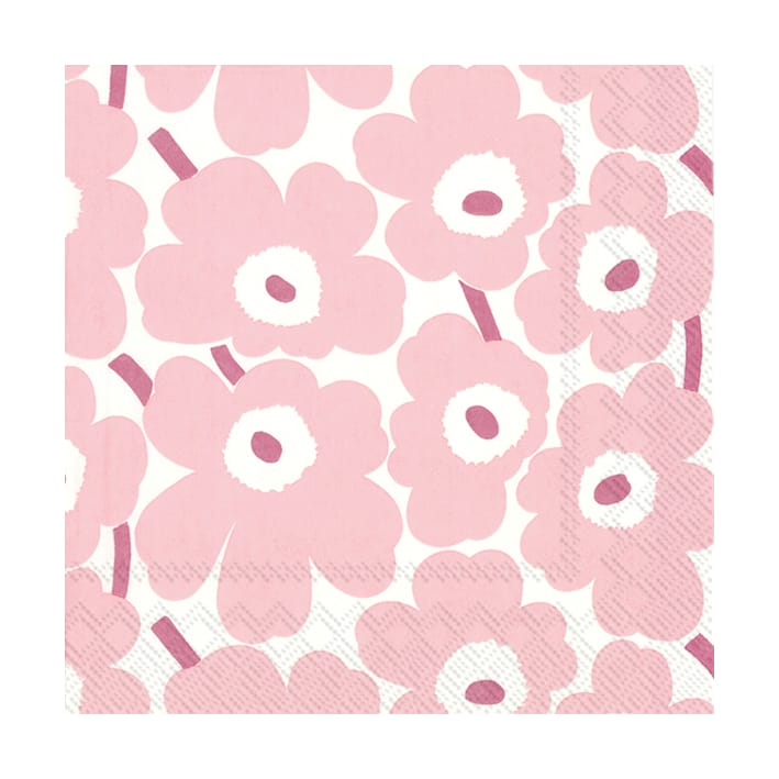 Mini Unikko napkins 20-pack, Light Rose Marimekko