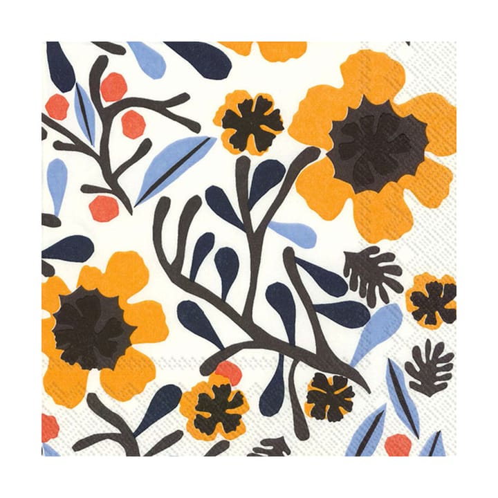 Mykerö napkin 33x33 cm 20-pack, White-yellow Marimekko