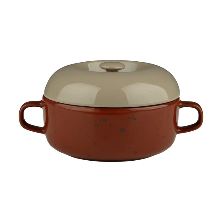 Oiva bowl with lid 5 dl, Terra-reddish brown Marimekko