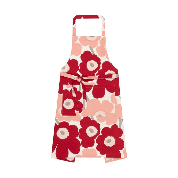 Pieni Unikko apron - Cotton-dark cherry-rosa - Marimekko