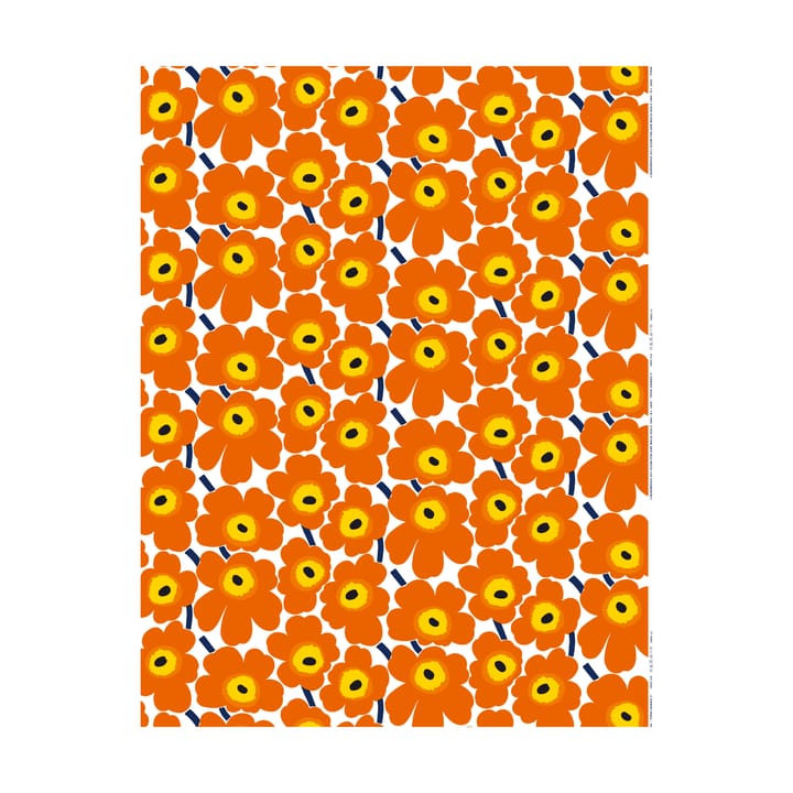 Pieni Unikko fabric cotton - Orange - Marimekko