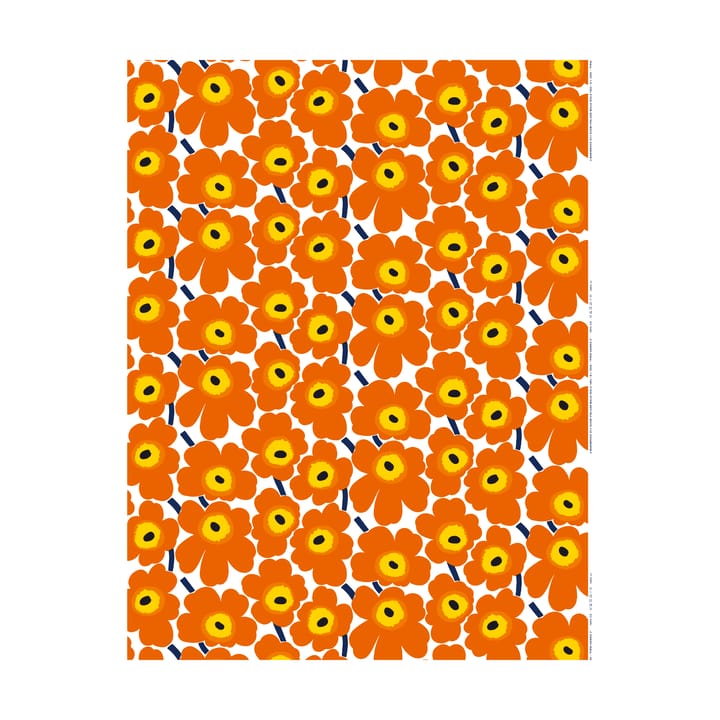 Pieni Unikko oilcloth - Orange - Marimekko