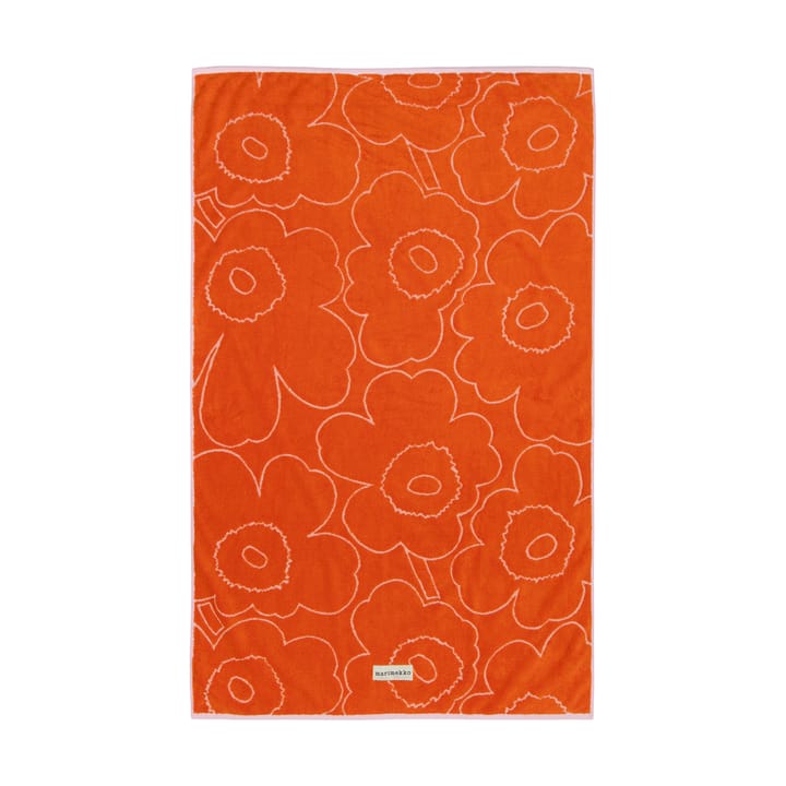 Piirto Unikko bath towel 100x160 cm, Burnt orange-pink Marimekko