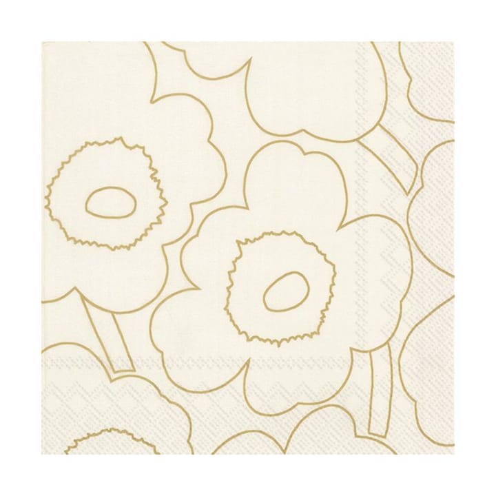 Piirto Unikko napkin 33x33 cm 20-pack, Gold Marimekko