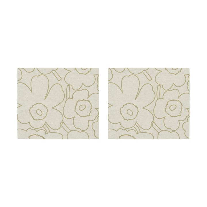 Piirto Unikko placemat 35x40 cm 2-pack - Linen-gold - Marimekko