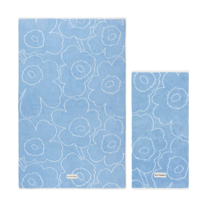 Piirto Unikko towel set 2 pieces - Blue - Marimekko