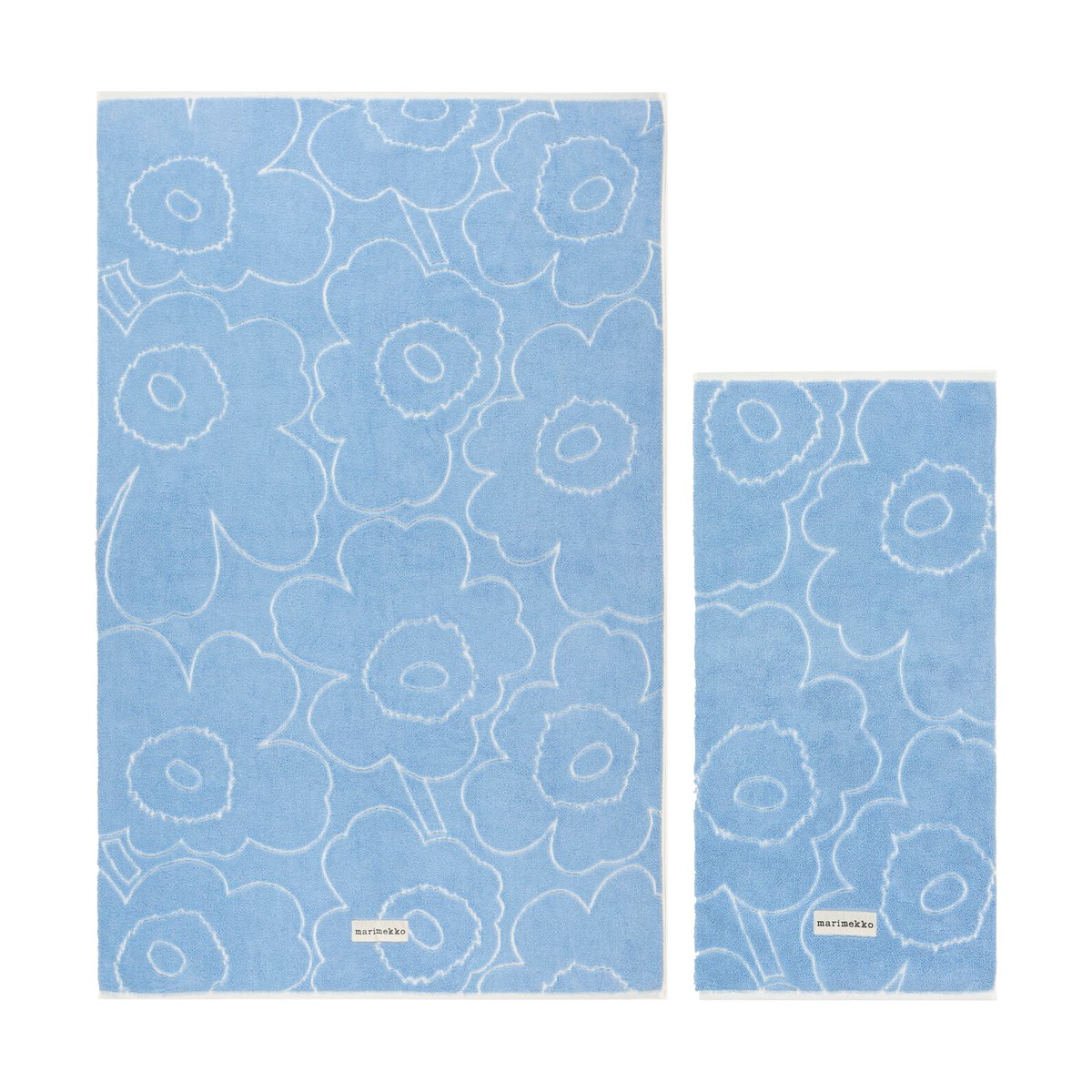 Marimekko Piirto Unikko towel set 2 pieces Blue