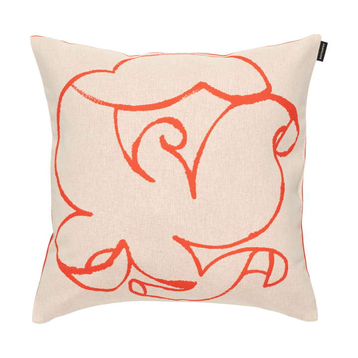 Pistilla cushion cover 46x46 cm - Off-white - tomato red - Marimekko