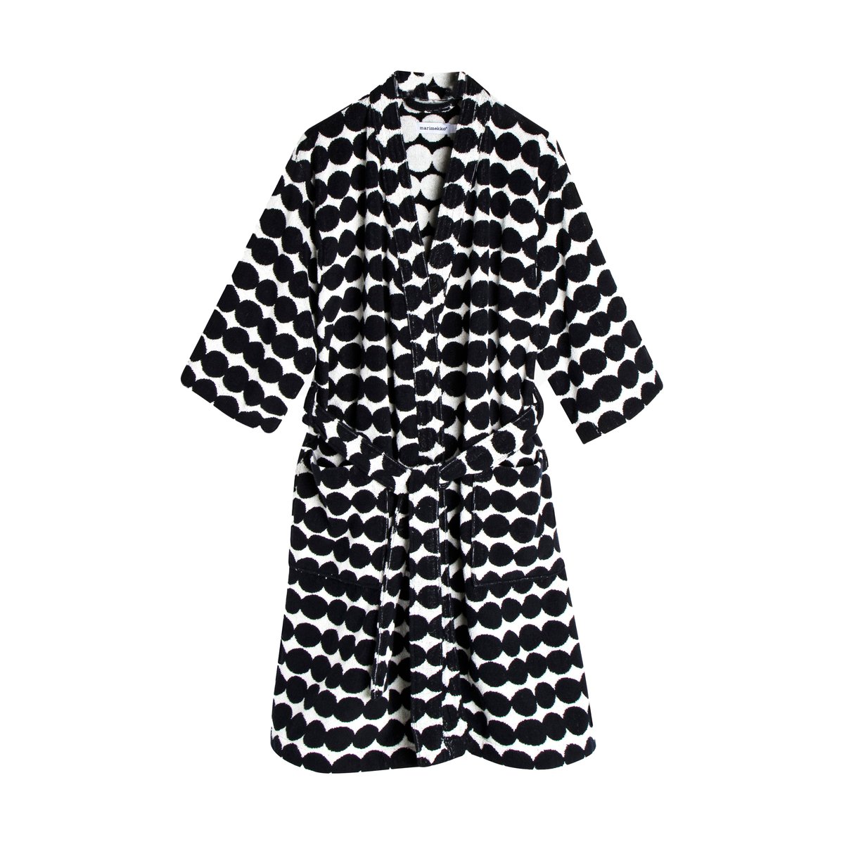 Marimekko Räsymatto bathrobe Black, L