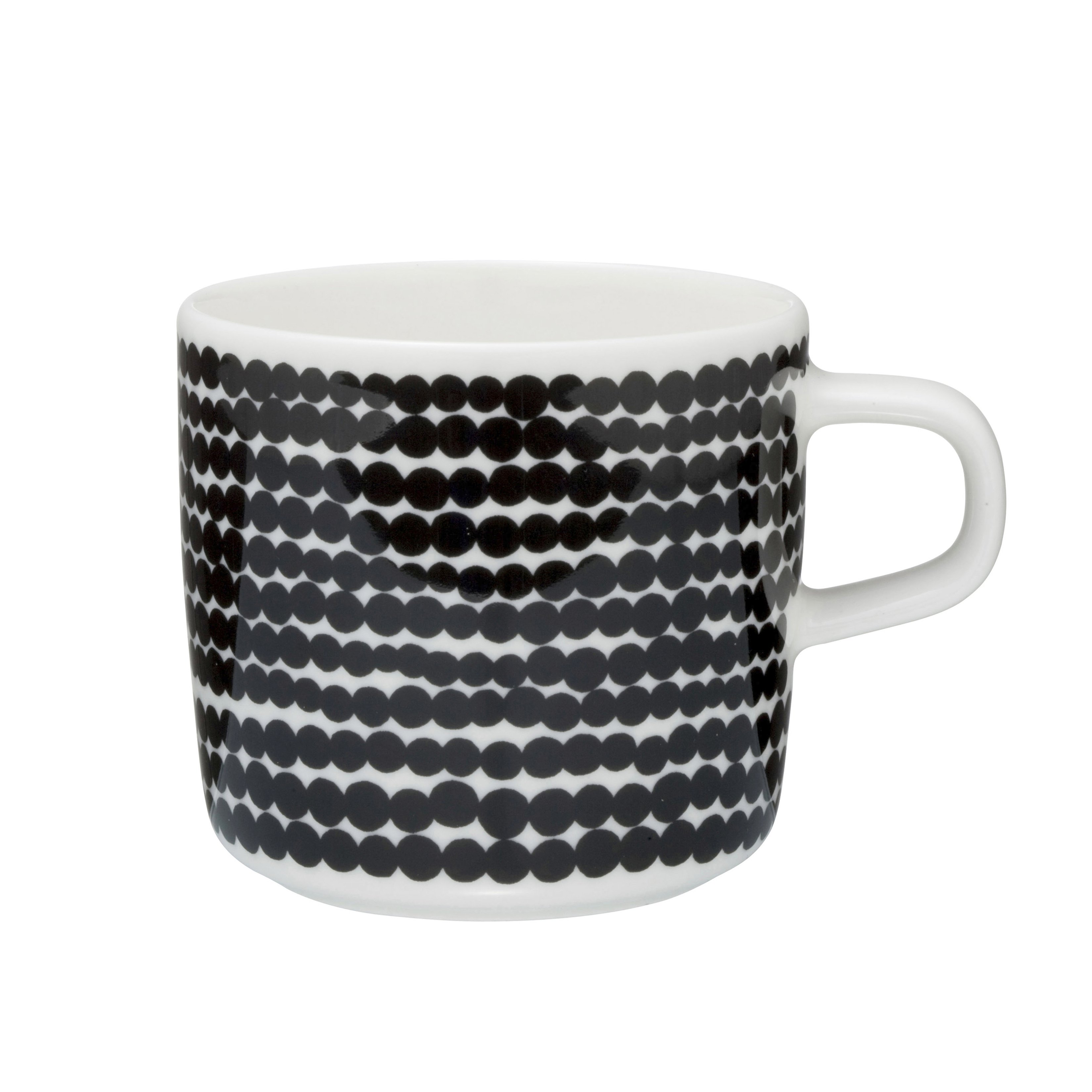 black and white ceramic mugs