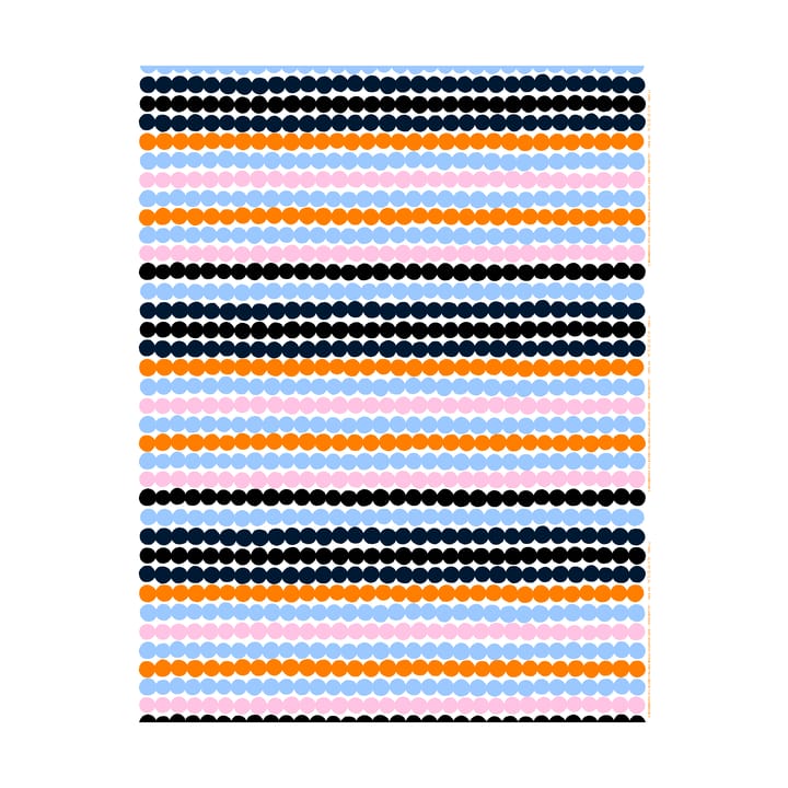 Räsymatto fabric - White-light blue-orange-pink - Marimekko