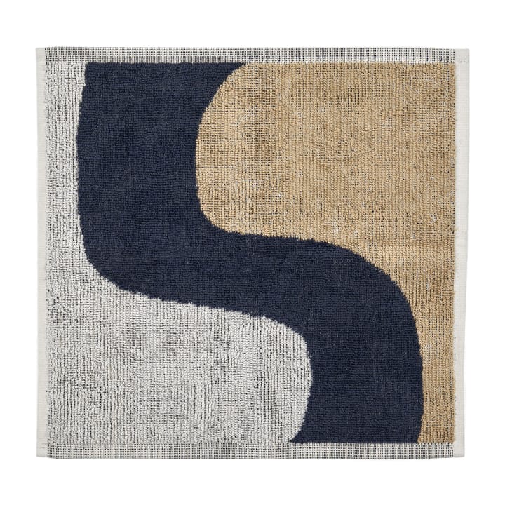 Seireeni mini towel 30x30 cm - Beige-dark blue-natural white - Marimekko