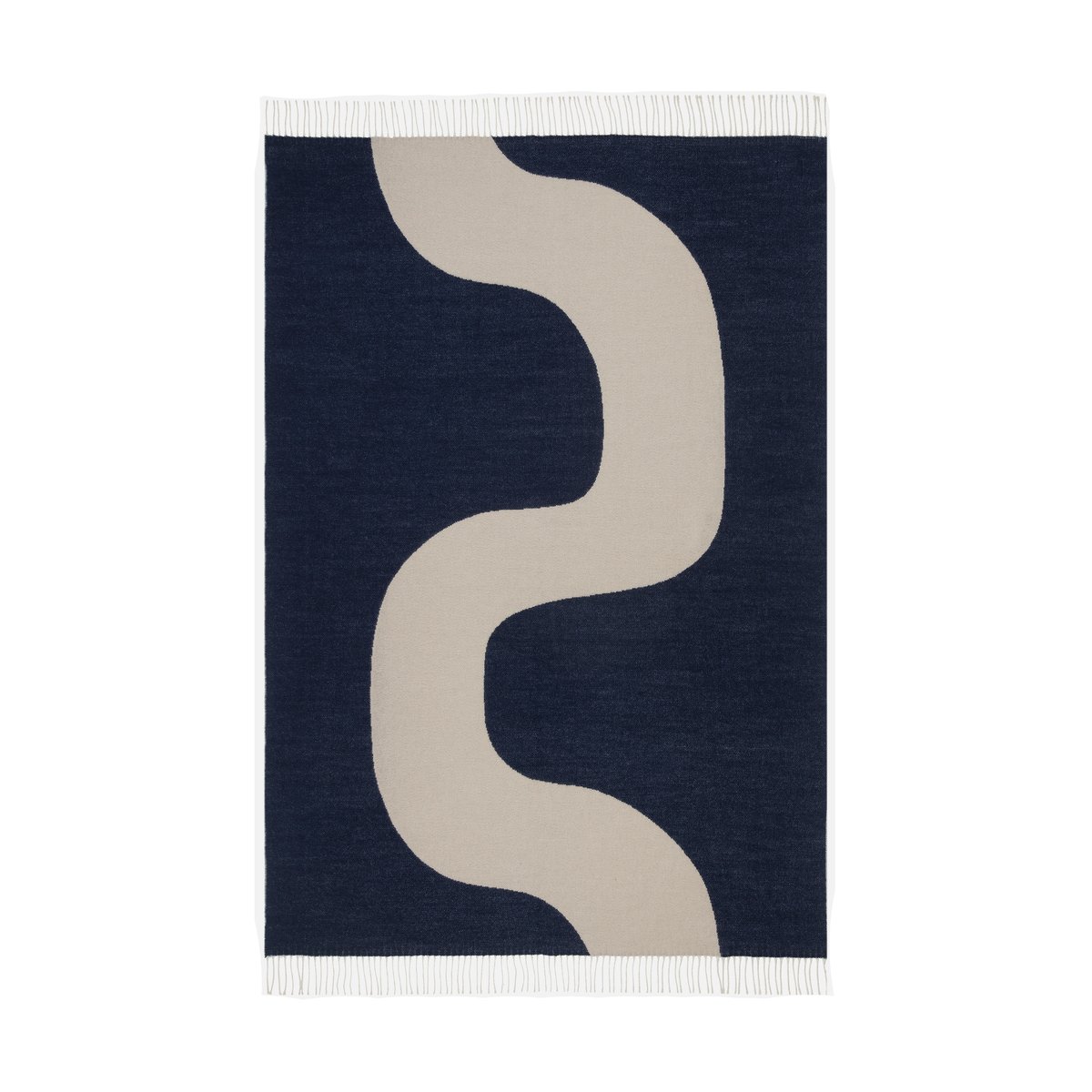 Marimekko Seireeni throw 130x180 cm Off white-dark blue