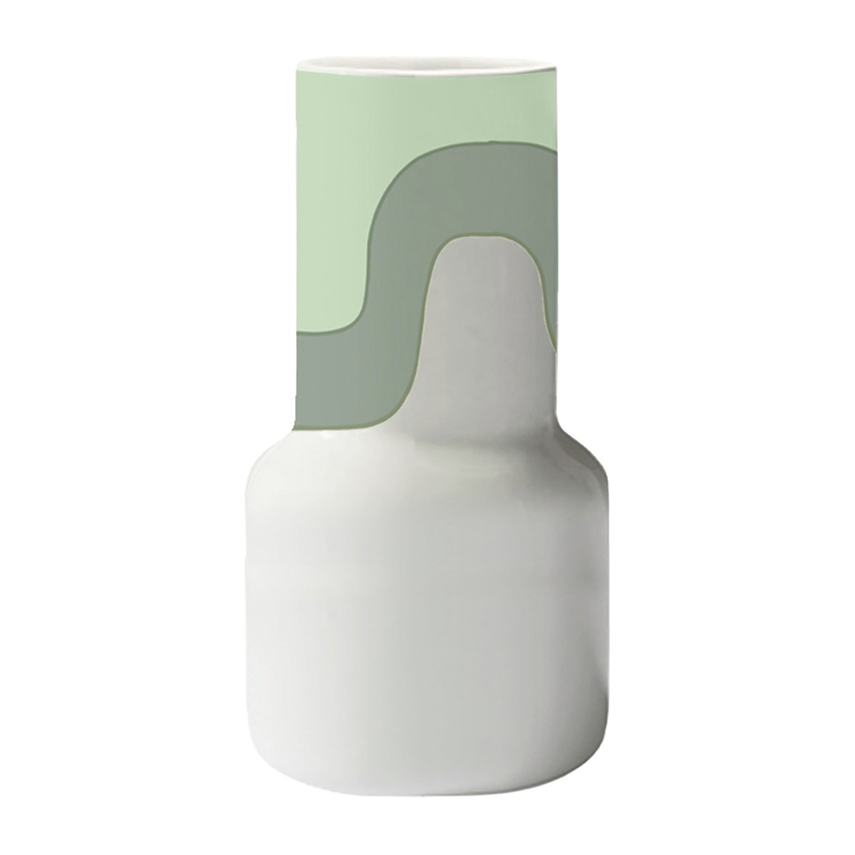 Marimekko Seireeni vase 25 cm White-mint-moss green