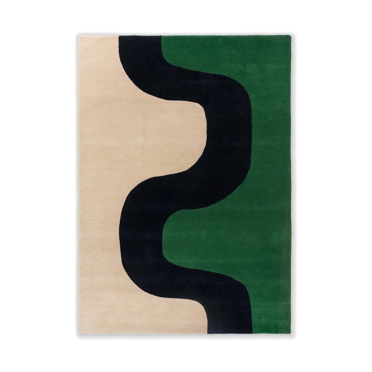 Marimekko Seireeni wool rug Green, 140x200 cm