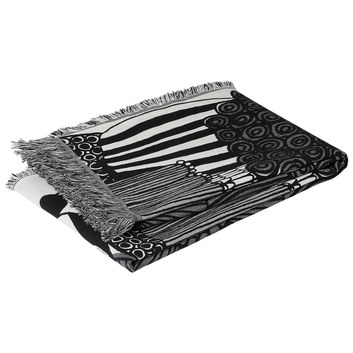 Marimekko Siirtolapuutarha blanket 130x180 cm Off white-black