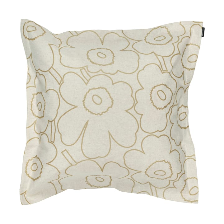 Small Piirto Unikko cushion cover 50x50 cm - Linen-straw - Marimekko