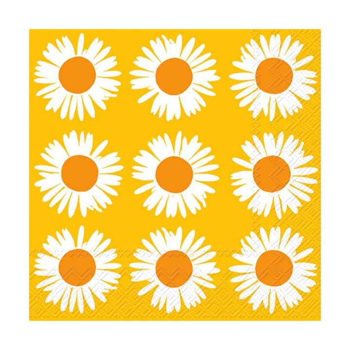 Sunflower napkin 33x33 cm 20-pack, Orange-yellow Marimekko