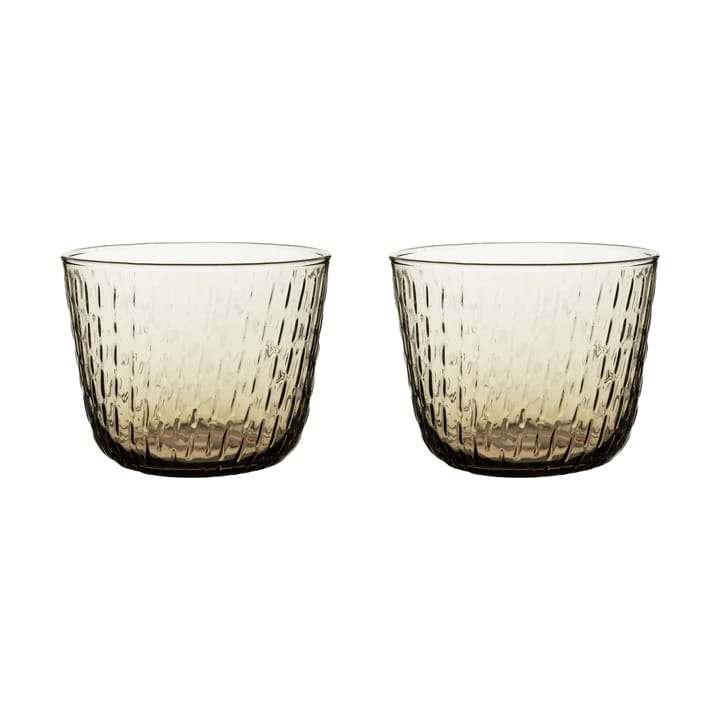 Syksy drinking glass 2 dl 2-pack, Brown Marimekko