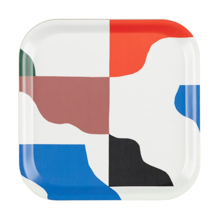 Tasapaino tray 20x20 cm, Feather-bright blue-orange Marimekko