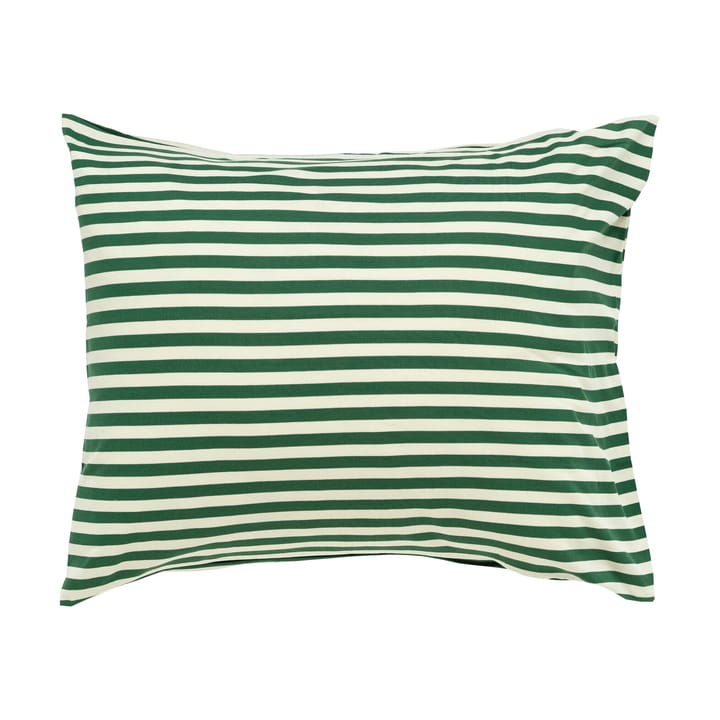 Tasaraita pillowcase 50x60 cm, Off white-dark green Marimekko