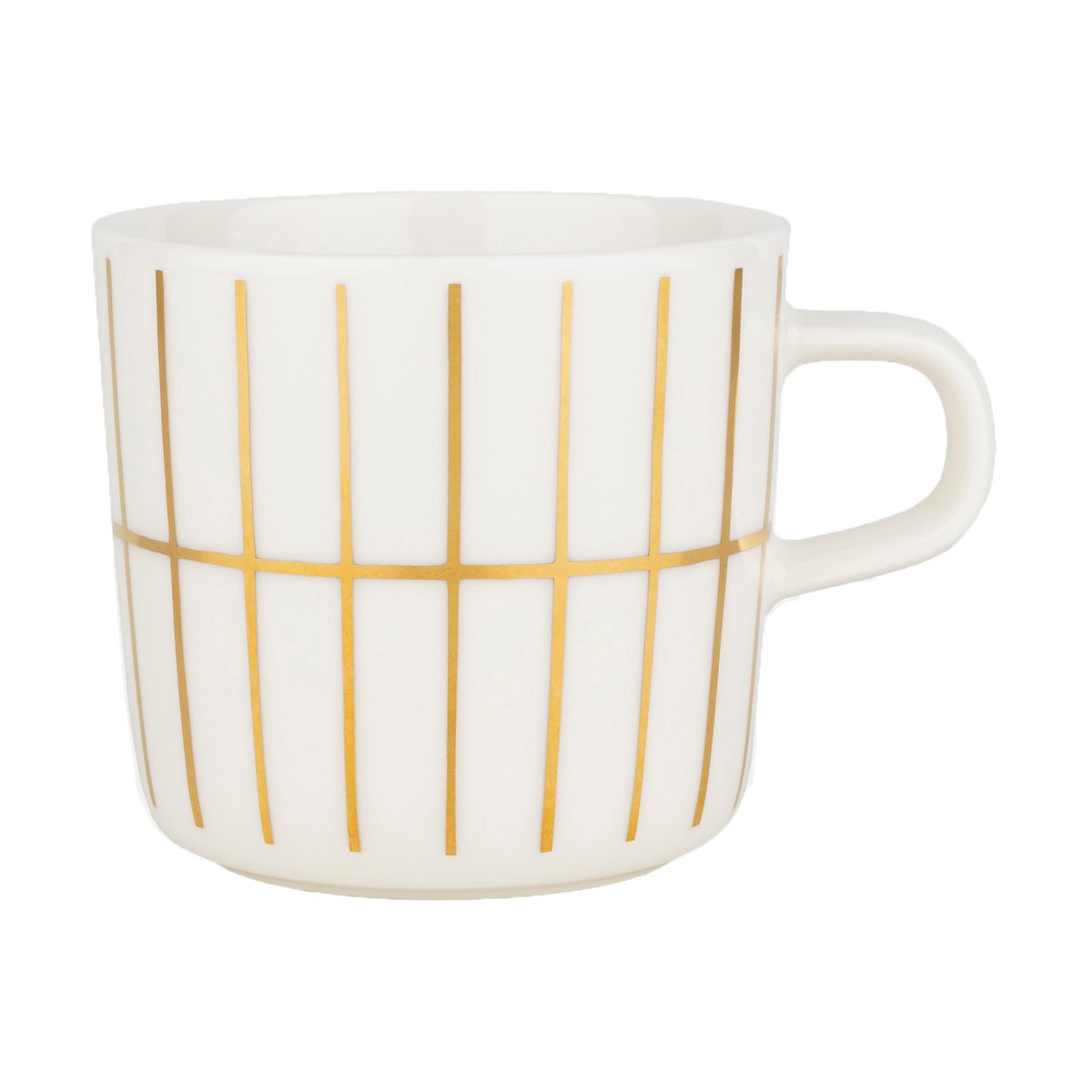 Marimekko Tiiliskivi coffee cup 20 cl White-gold | Scandinavian Design | Coffee cups | White