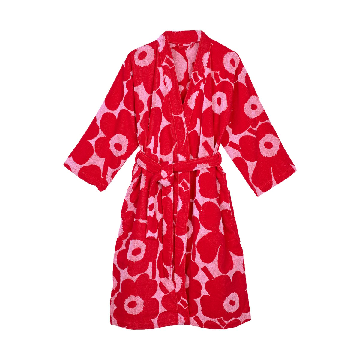 Marimekko Unikko 2 bathrobe Red-pink, L