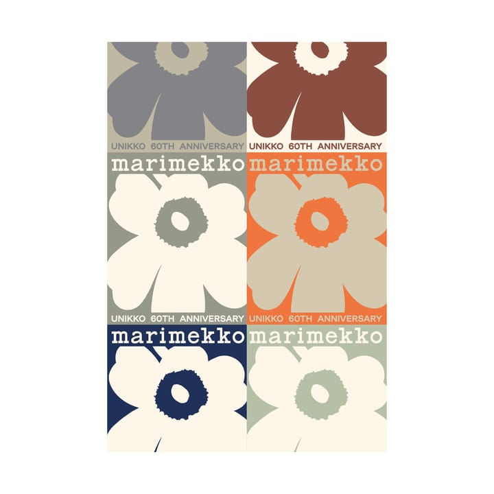 Unikko 60th anniversary poster 70x100 cm - Multi - Marimekko