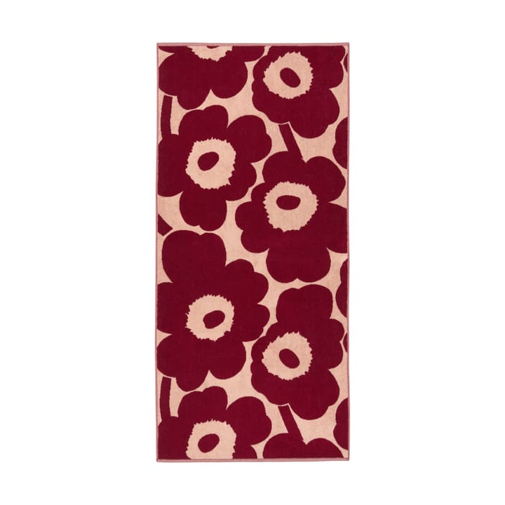 Unikko bath towel 70x150 cm, Pink-dark cherry Marimekko