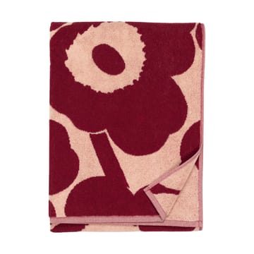 Unikko bath towel 70x150 cm - Pink-dark cherry - Marimekko