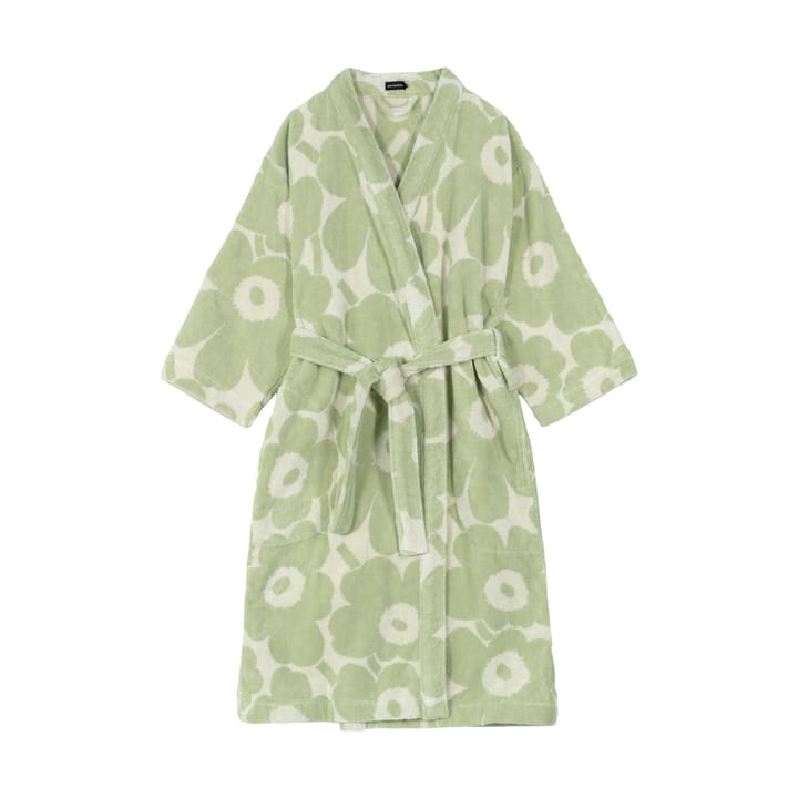 Unikko bathrobe - Off white-sage, XL - Marimekko