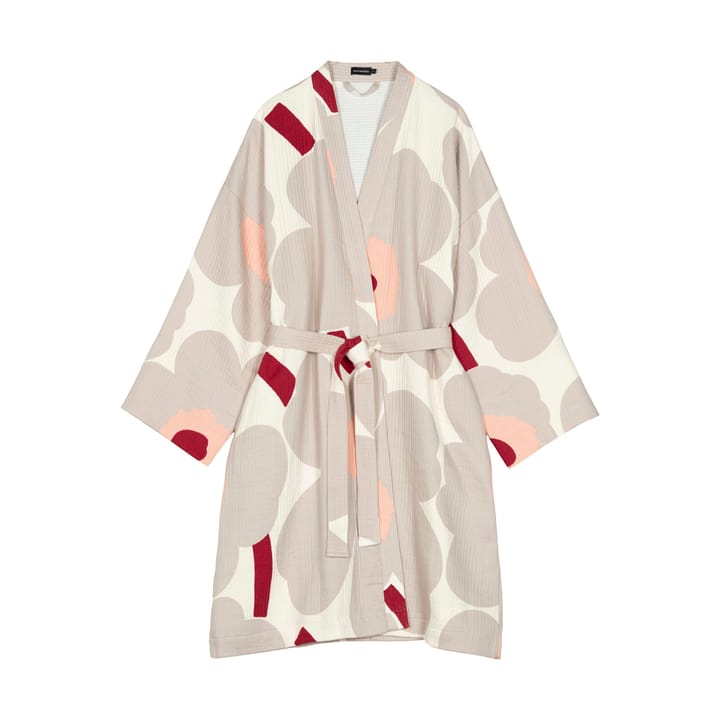 Unikko bathrobe, Powder-grey-cherry-pink, L Marimekko