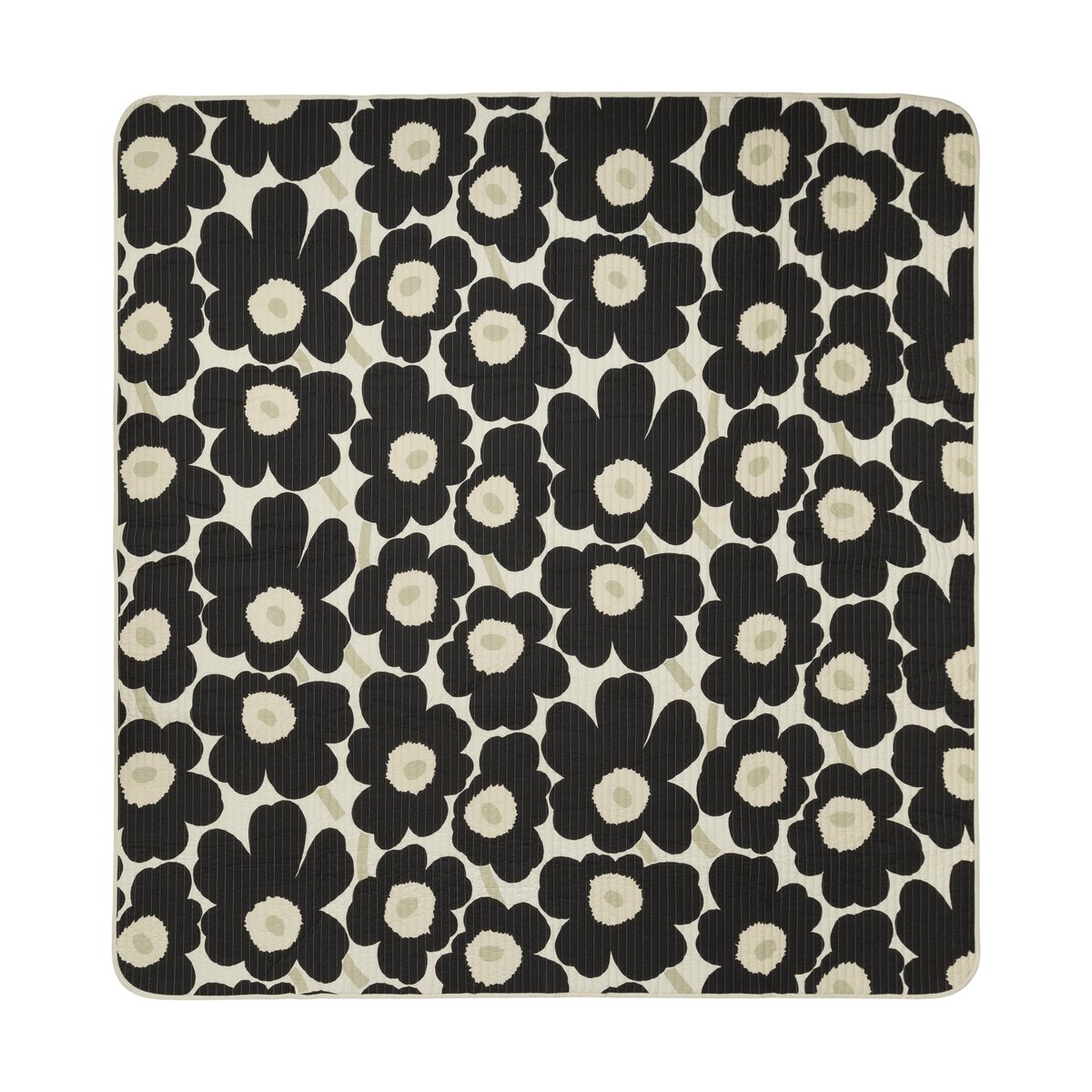 Marimekko Unikko bedspread 260x260 cm Charcoal-sand