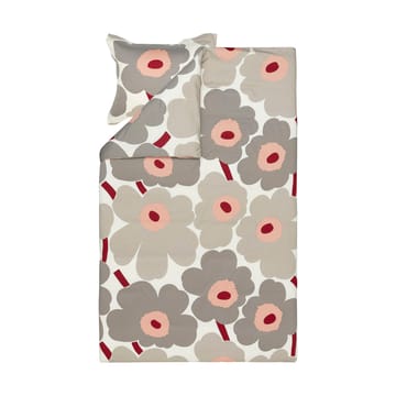 Unikko duvet cover satin 150x210 cm - Off white-warm grey-pink - Marimekko