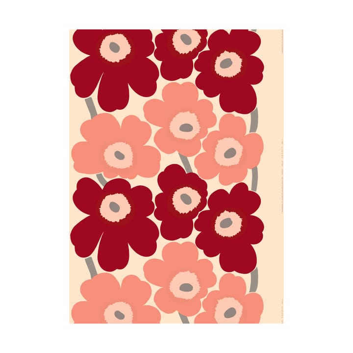 Unikko fabric - Dark cherry-rosa - Marimekko