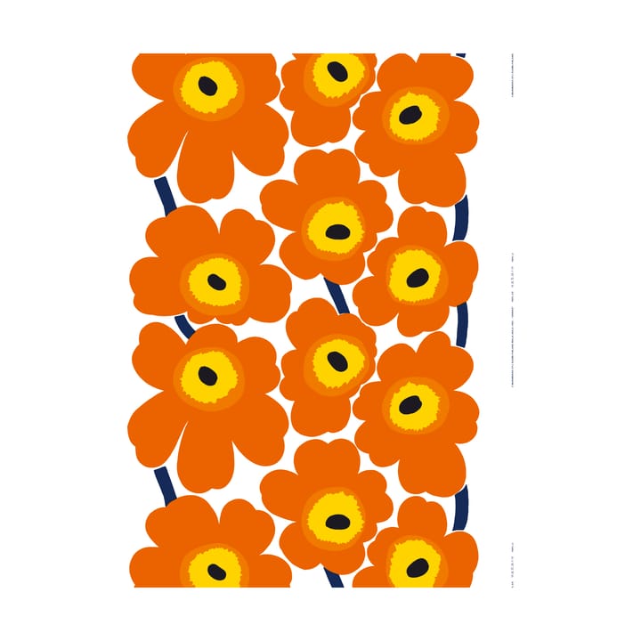 Unikko fabric heavyweight cotton - Orange - Marimekko