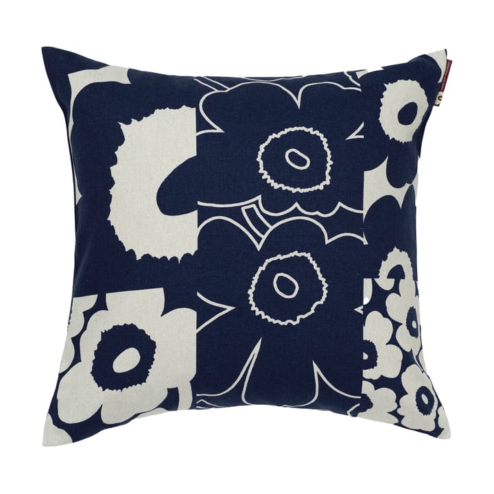 Unikko kollaasi cushion cover 50x50 cm, Linen-dark blue Marimekko