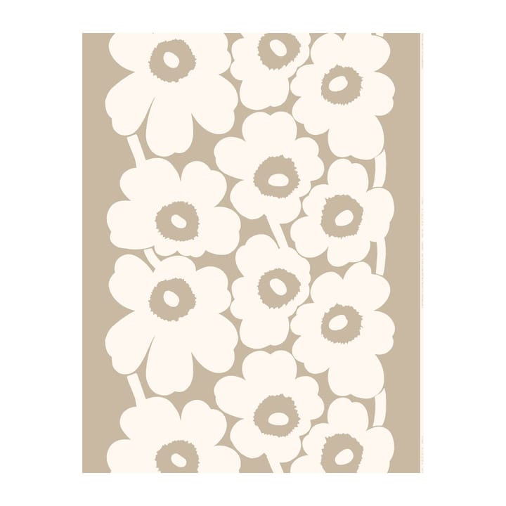 Unikko linen fabric, beige-white Marimekko