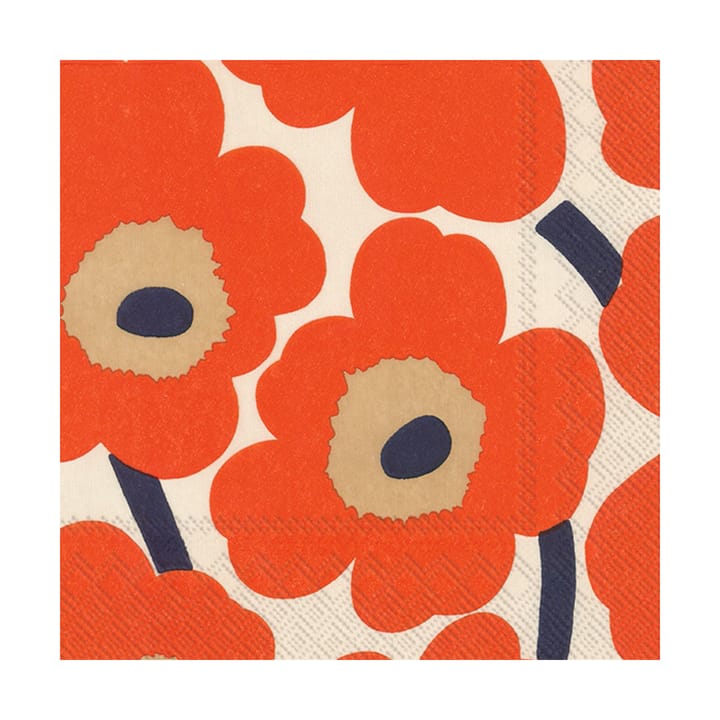 Unikko napkins 33x33 cm 20-pack, Cream-red Marimekko