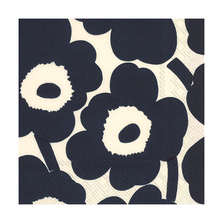 Unikko napkins 33x33 cm 20-pack, Dark Blue. Marimekko