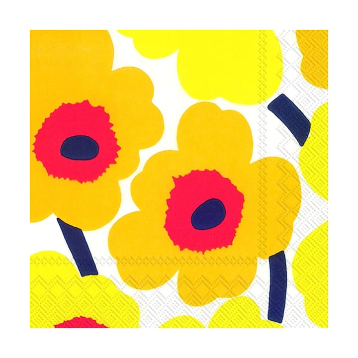 Unikko napkins 33x33 cm 20-pack, Dark yellow Marimekko